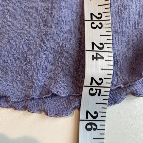 VTG Blue Fish Crinkle Tencel Shirt Women's 2X Lavender Artsy Sustainable NWT - Picture 12 of 12